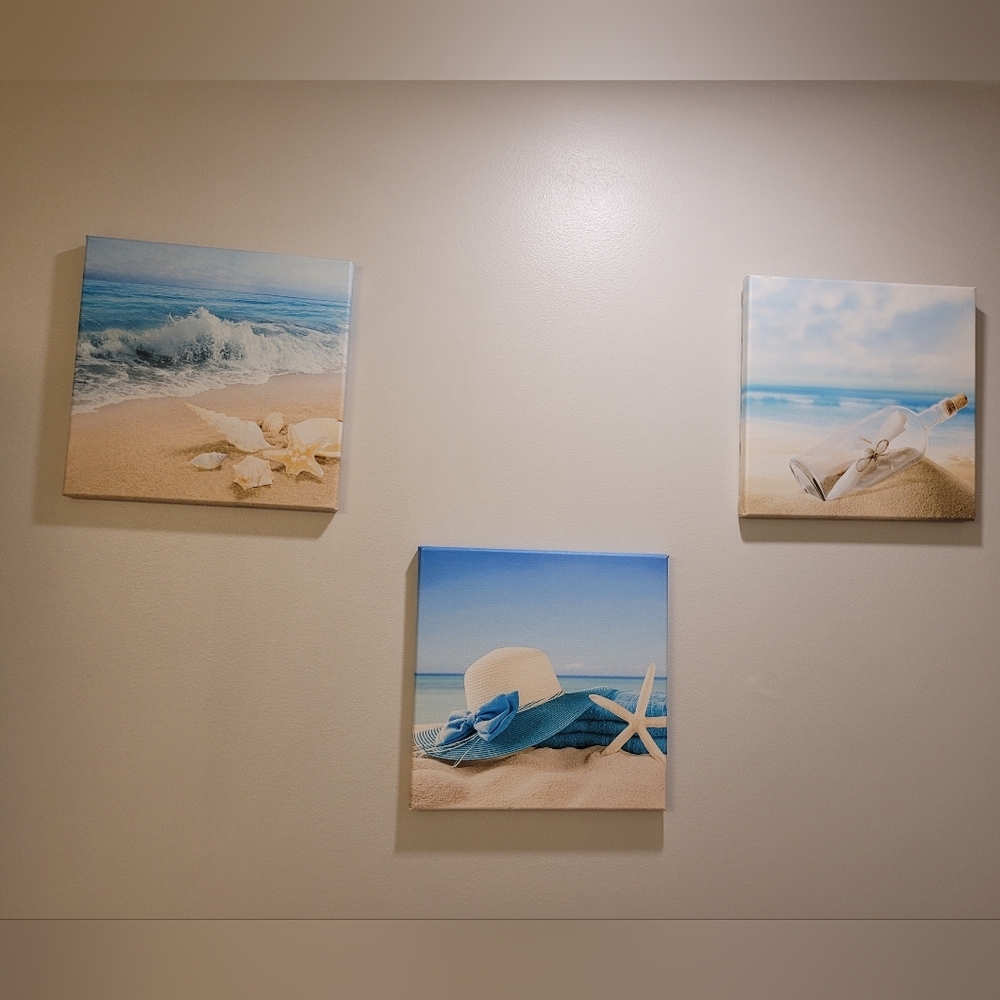 Beachy wall canvases